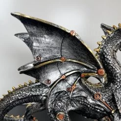 Darthome Limited Silver Steampunk Dragon Ornament -Décor Dreams Shop IMG E4381