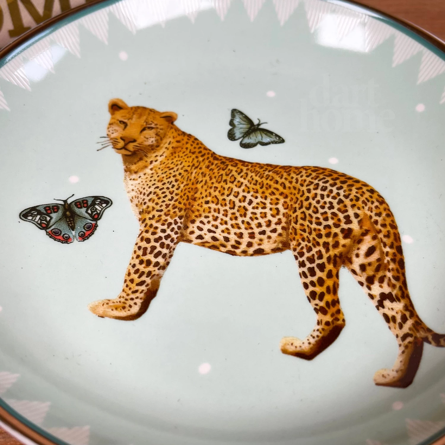 Darthome Limited Round Pale Green Leopard Trinket Dish 4 Darthome Limited Round Pale Green Leopard Trinket Dish - Image 2