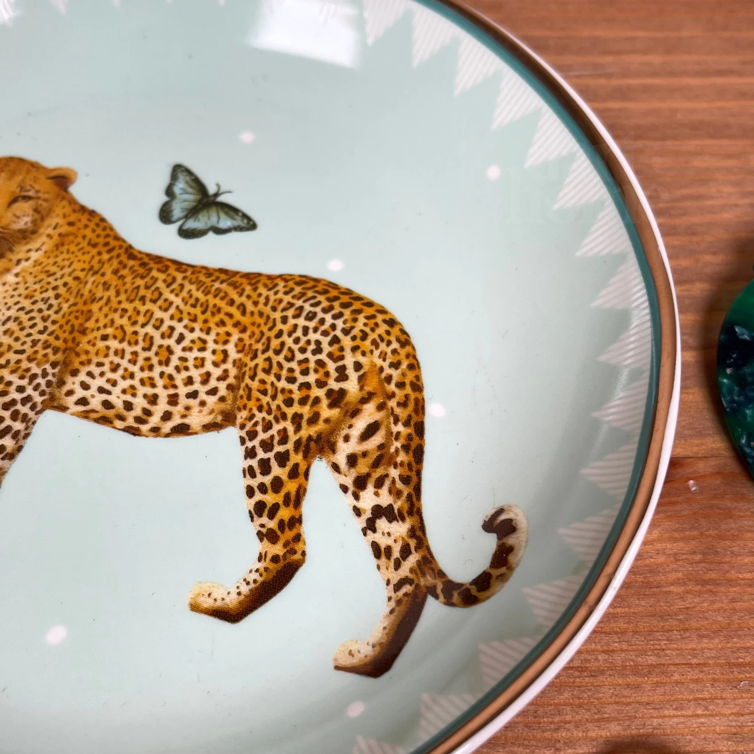 Darthome Limited Round Pale Green Leopard Trinket Dish 5 Darthome Limited Round Pale Green Leopard Trinket Dish - Image 3