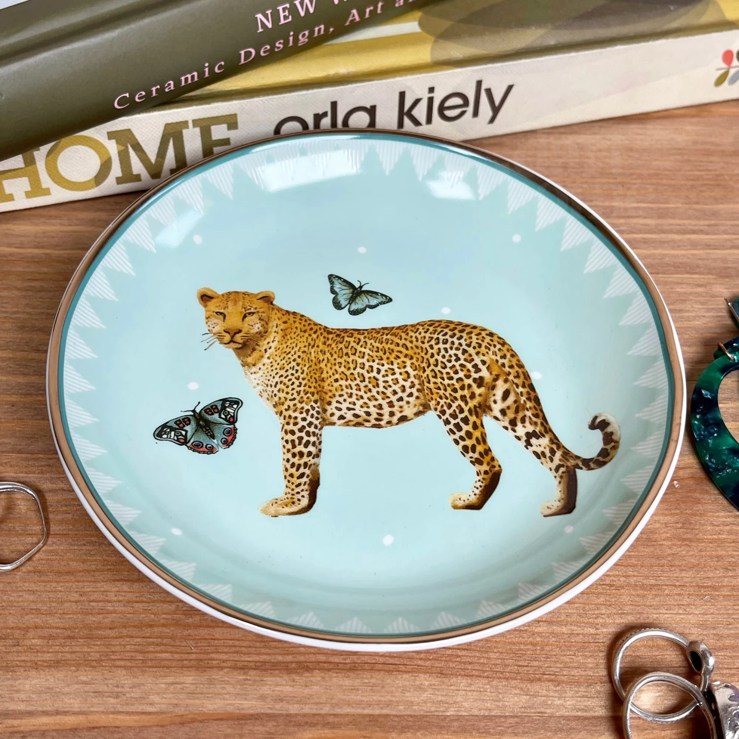 Darthome Limited Round Pale Green Leopard Trinket Dish 3 Darthome Limited Round Pale Green Leopard Trinket Dish