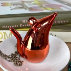 Darthome Limited Rose Gold Mouse Trinket Dish -Décor Dreams Shop IMG E4419