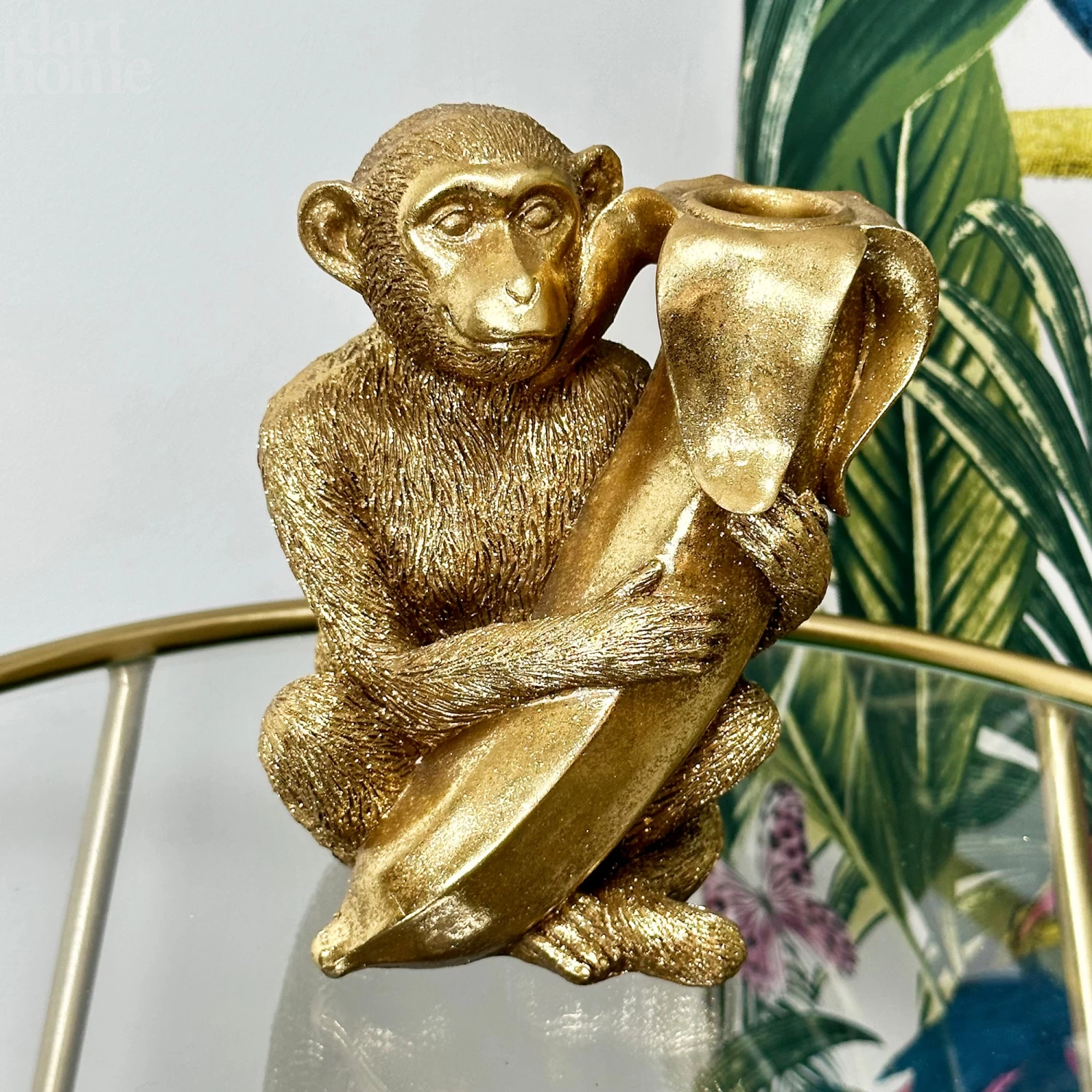 Darthome Limited Gold Monkey With Banana Candlestick Holder 11 Darthome Limited Gold Monkey With Banana Candlestick Holder - Image 9