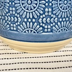 Darthome Limited Artificial Dieffenbachia Flower In Blue Pot -Décor Dreams Shop IMG E4619 edited92