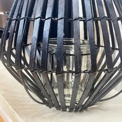 Darthome Limited Matt Black Slatted Candle Lantern -Décor Dreams Shop IMG E4644