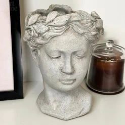 Darthome Limited Stone Effect Goddess Head Pot Cover