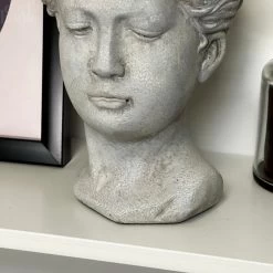 Darthome Limited Stone Effect Goddess Head Pot Cover -Décor Dreams Shop IMG E4755