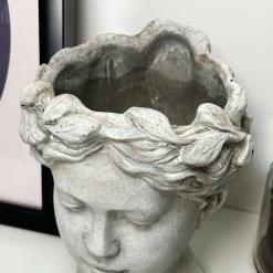 Darthome Limited Stone Effect Goddess Head Pot Cover -Décor Dreams Shop IMG E4756