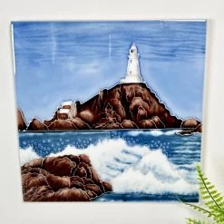 Darthome Limited Lighthouse Island Ceramic Art Tile 8x8"