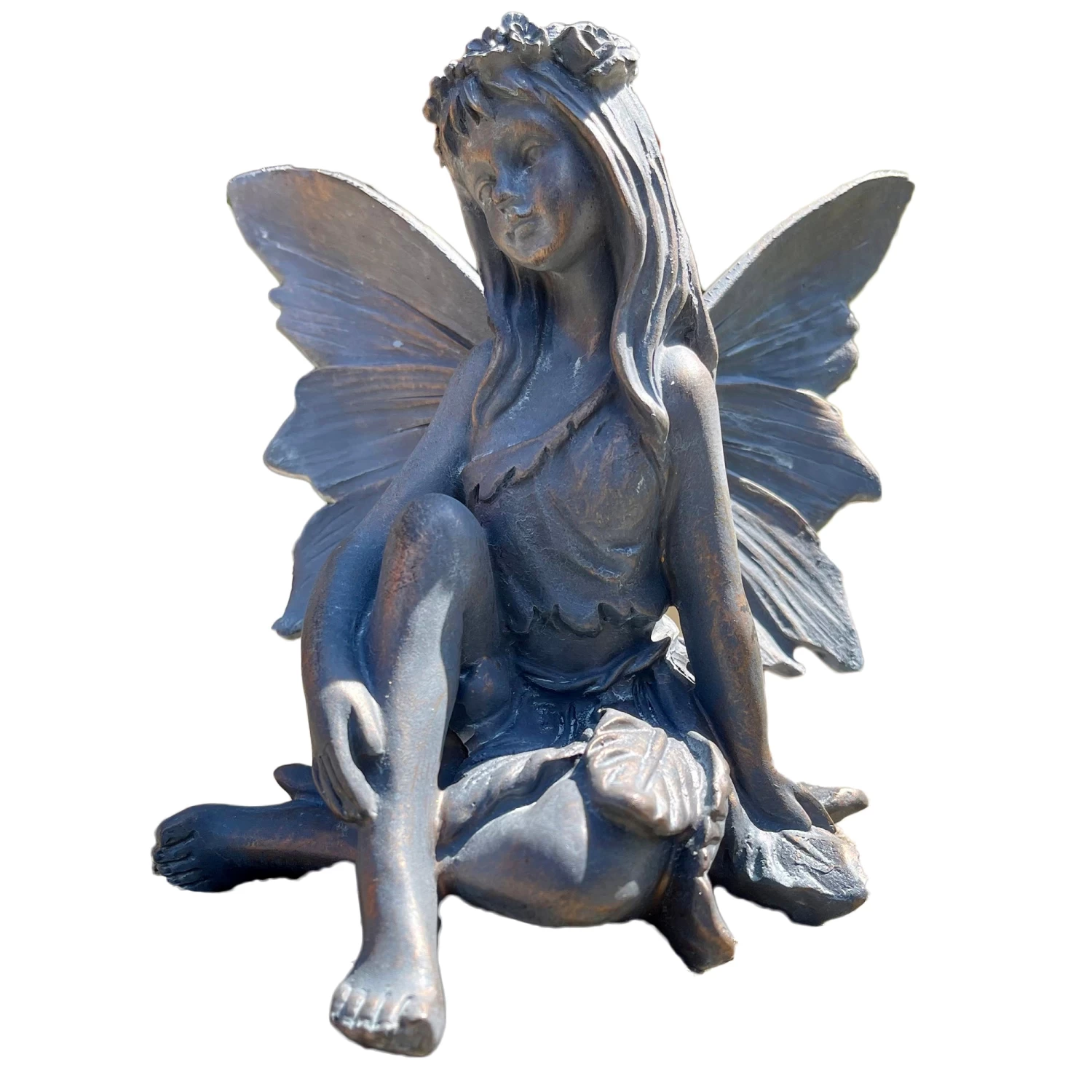 Darthome Limited Bronze Sitting Flower Fairy Ornament 9 Darthome Limited Bronze Sitting Flower Fairy Ornament - Image 7