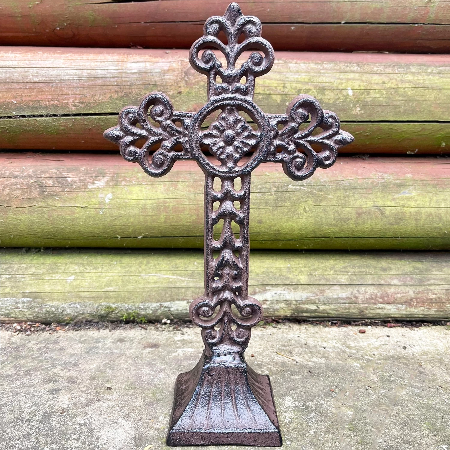 Darthome Limited Cast Iron Cross On Stand 28cm 3 Darthome Limited Cast Iron Cross On Stand 28cm