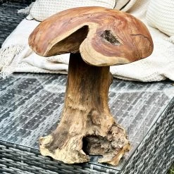 Darthome Limited Teak Root Mushroom Sculpture 35cm