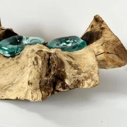 Darthome Limited Molten Glass 4 Candle Holder On Teak Root Stand -Décor Dreams Shop IMG E6129