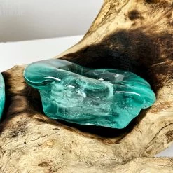 Darthome Limited Molten Glass 4 Candle Holder On Teak Root Stand -Décor Dreams Shop IMG E6130