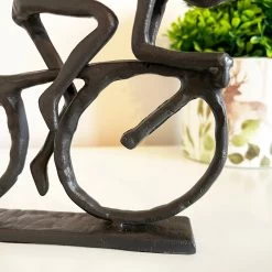 Darthome Limited Black Cast Iron Racing Cyclist Sculpture Gift 18cm -Décor Dreams Shop IMG E6148 edited83