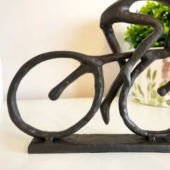 Darthome Limited Black Cast Iron Racing Cyclist Sculpture Gift 18cm -Décor Dreams Shop IMG E6149 edited84