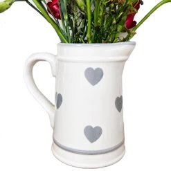 Darthome Limited Faded Grey Love Heart Jug Vase -Décor Dreams Shop IMG E6150copy