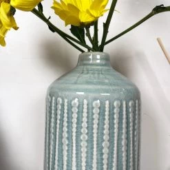 Darthome Limited Glazed Ceramic Indented Bottle Vase -Décor Dreams Shop IMG E6180