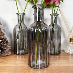 Darthome Limited Set Of 4 Smoky Grey Bottle Vases -Décor Dreams Shop IMG E6198