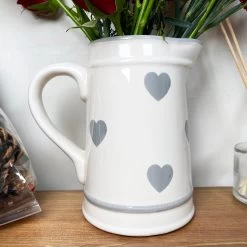 Darthome Limited Faded Grey Love Heart Jug Vase -Décor Dreams Shop IMG E6211