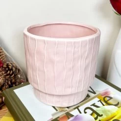 Darthome Limited Striped Pastel Pink Pot Cover -Décor Dreams Shop IMG E6233