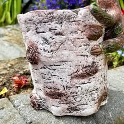 Darthome Limited Cement Sloth Planter - Birch Tree Log -Décor Dreams Shop IMG E6343 edited47