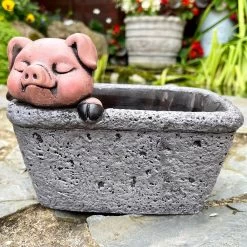 Darthome Limited Cement Pig In Trough Planter
