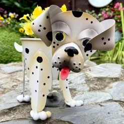 Darthome Limited Metal Wobbly Dalmation Dog Planter