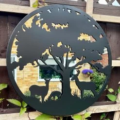 Darthome Limited Black Tree With Deer Garden Wall Mirror 53cm -Décor Dreams Shop IMG E6511 edited199