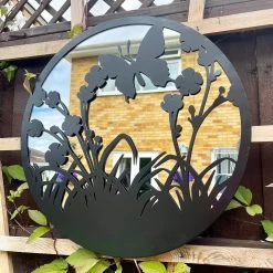 Darthome Limited Butterfly Flower Garden Silhouette Mirror
