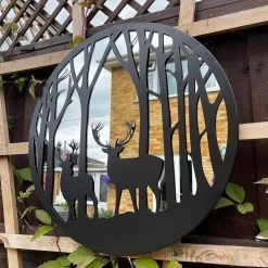 Darthome Limited Black Silhouette Stag Forest Garden Mirror -Décor Dreams Shop IMG E6572 edited256