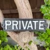 Darthome Limited Black Cast Iron Private Sign -Décor Dreams Shop IMG E6583 edited267