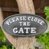 Darthome Limited Black Cast Iron Please Close The Gate Sign -Décor Dreams Shop IMG E6595 edited279