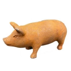 Darthome Limited Rust Cast Iron Pig Garden Statue 16cm -Décor Dreams Shop IMG E6613 edited297copy