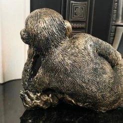 Darthome Limited Gold Lying Monkey Tealight Holder -Décor Dreams Shop IMG E6664