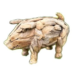 Darthome Limited Teak Root Baby Pig Sculpture -Décor Dreams Shop IMG E6830copy