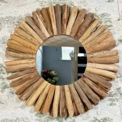 Darthome Limited Driftwood Round Mirror 80cm