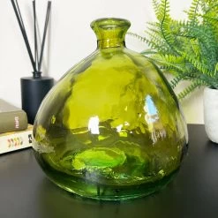 Darthome Limited Recycled Glass Green Bubble Vase -Décor Dreams Shop IMG E6996