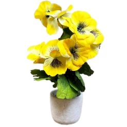 Darthome Limited Artificial Yellow Pansy In Pot -Décor Dreams Shop IMG E7056 edited202copy