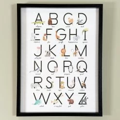 Darthome Limited Animal Alphabet Learning Framed Print