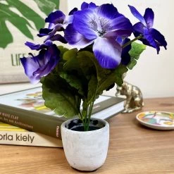 Darthome Limited Artificial Purple Pansy In Pot -Décor Dreams Shop IMG E7062 edited208