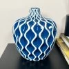 Darthome Limited Blue Wave Pattern Serenity Vase -Décor Dreams Shop IMG E7068