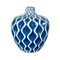 Darthome Limited Blue Wave Pattern Serenity Vase -Décor Dreams Shop IMG E7068copy