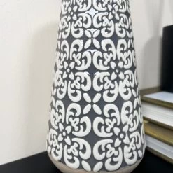 Darthome Limited Grey Embossed Oval Serenity Vase -Décor Dreams Shop IMG E7076