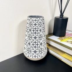 Darthome Limited Grey Embossed Oval Serenity Vase -Décor Dreams Shop IMG E7079