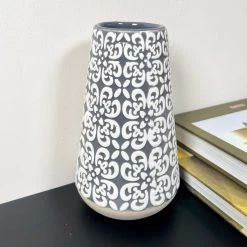 Darthome Limited Grey Embossed Oval Serenity Vase -Décor Dreams Shop IMG E7081