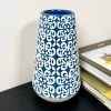 Darthome Limited Blue Embossed Oval Serenity Vase -Décor Dreams Shop IMG E7086