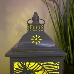 Darthome Limited LED Grey Leaf Hurricane Lanterns -Décor Dreams Shop IMG E7187 edited300