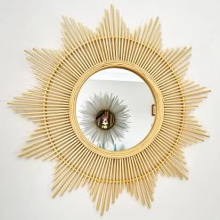 Darthome Limited 60cm Bamboo Sunburst Wall Mirror