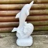 Darthome Limited White Dolphin Garden Ornament - Marble Resin -Décor Dreams Shop IMG E7277 editedBC
