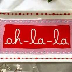 Darthome Limited Stoneware Red Oh La La Trinket Dish -Décor Dreams Shop IMG E7280